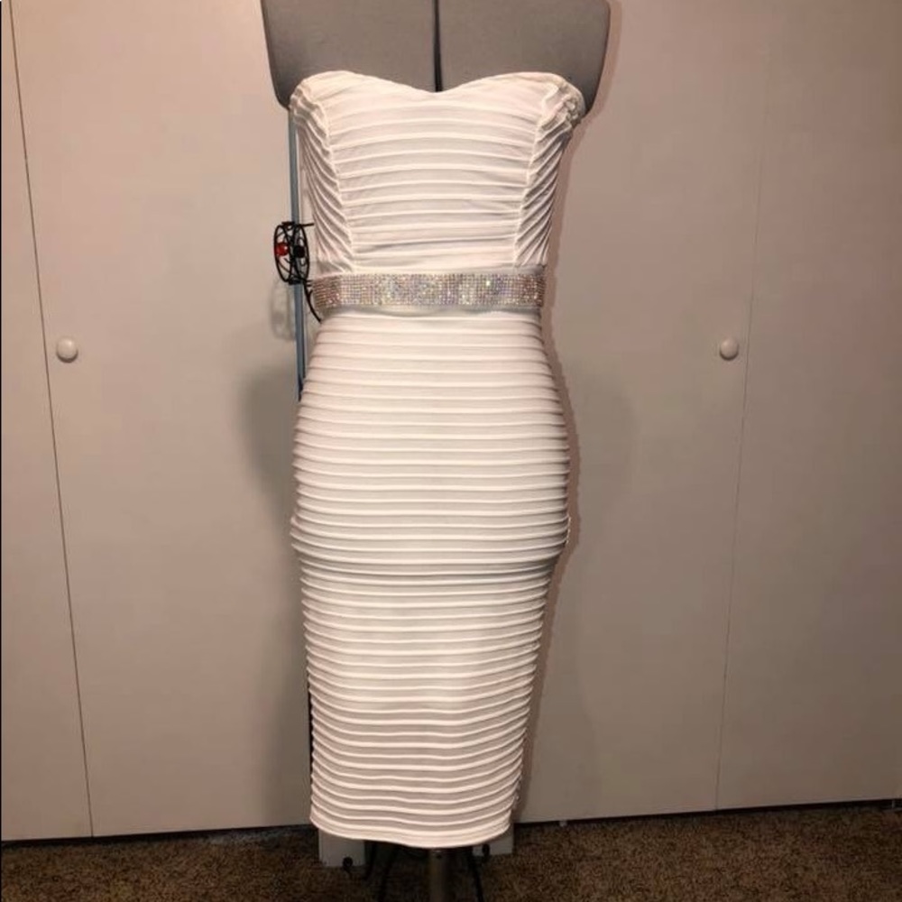 Small white bodycon dress